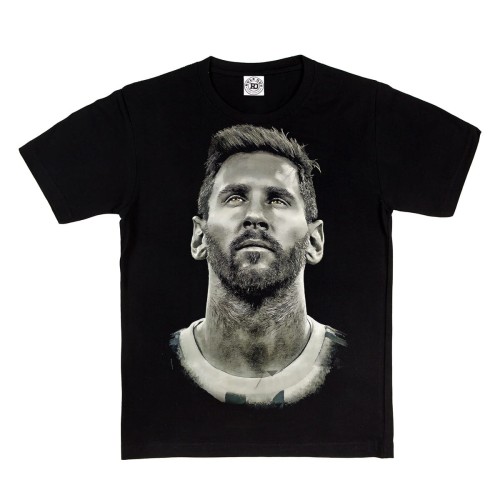 DZIECIĘCA BAWEŁNIANA KOSZULKA NA PREZENT PIŁKA NOŻNA LIONEL MESSI EFEKT SEPII 2