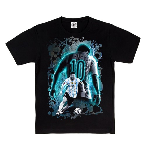 DZIECIĘCA BAWEŁNIANA KOSZULKA NA PREZENT PIŁKA NOŻNA LIONEL MESSI ARGENTYNA 2