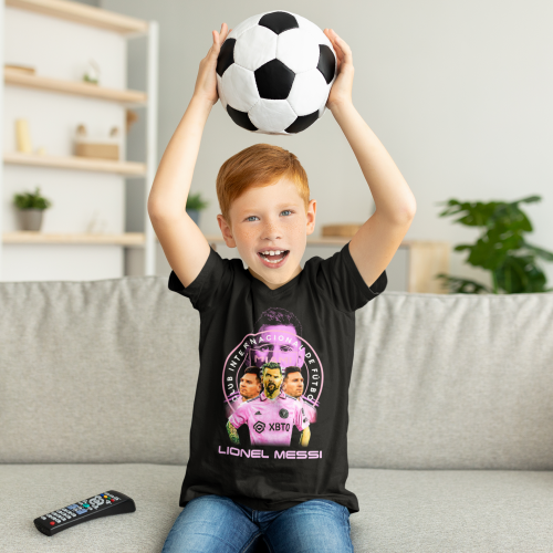 DZIECIĘCA BAWEŁNIANA KOSZULKA NA PREZENT PIŁKA NOŻNA LIONEL MESSI INTER MIAMI 6