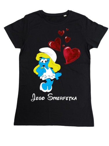 ZESTAW KOSZULEK WALENTYNKOWYCH LOVE PREZENT NA WALENTYNKI DLA PARY SMERFETKA I CIAMAJDA SMERFY 2