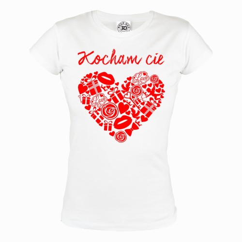 KOSZULKA WALENTYNKOWA PREZENT NA WALENTYNKI DLA NIEJ KOCHAM CIĘ 2