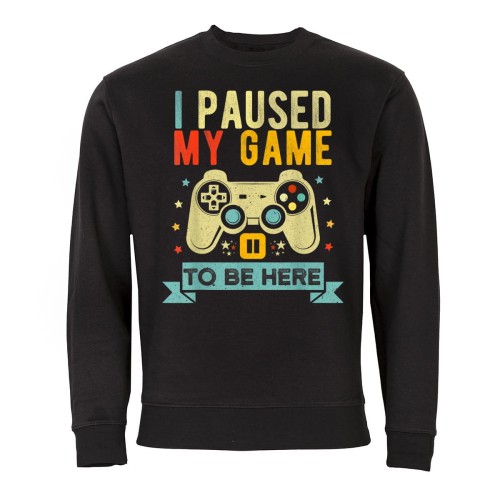 MĘSKA BLUZA DLA GRACZA GAMINGOWA I PAUSED MY GAME TO BE HERE GAMEPAD 1