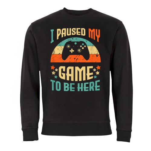 MĘSKA BLUZA DLA GRACZA GAMINGOWA I PAUSED MY GAME TO BE HERE GAMEPAD 1