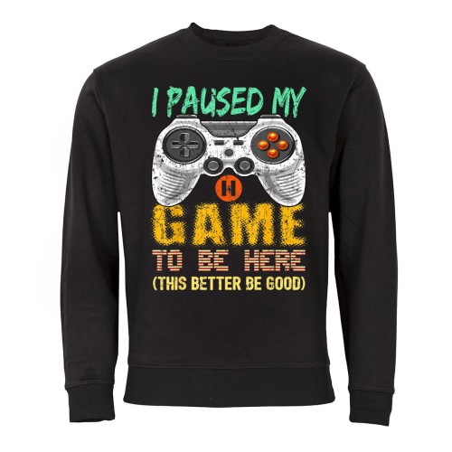 MĘSKA BLUZA DLA GRACZA GAMINGOWA GAMEPAD KONTROLER I PASUED MY GAME 1