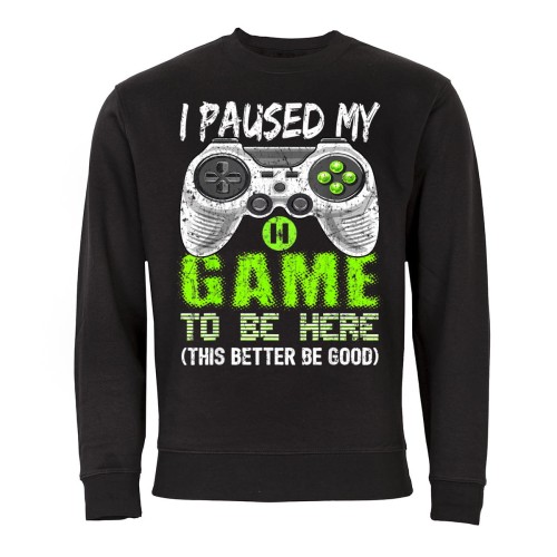 MĘSKA BLUZA DLA GRACZA GAMINGOWA GAMEPAD I PASUED MY GAME 1