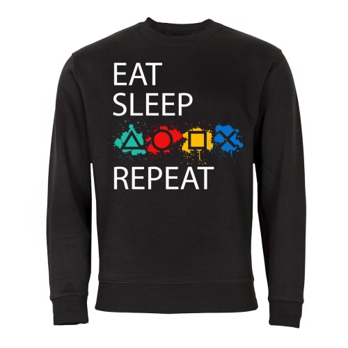 MĘSKA BLUZA DLA GRACZA GAMINGOWA EAT SLEEP PLAY REPEAT 1