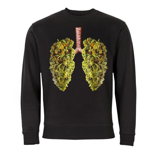 MĘSKA BLUZA MARIHUANA WEED ZIOŁO ZIELONE PŁUCA LUNGS 1