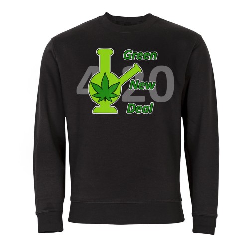 MĘSKA BLUZA MARIHUANA WEED 420 GREEN NEW DEAL 1