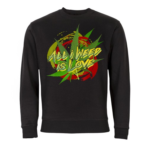MĘSKA BLUZA MARIHUANA ZIOŁO LIŚĆ ALL I WEED IS LOVE 1