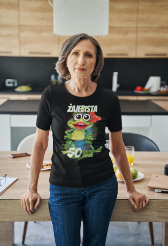 DAMSKA KOSZULKA PREZENT NA 50 URODZINY ŻAJEBISTA 50TKA TORBA GRATIS 7