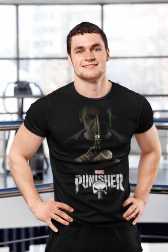 MĘSKA KOSZULKA FILMOWA PUNISHER MARVEL DLA FANA 7