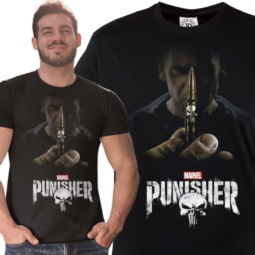 MĘSKA KOSZULKA FILMOWA PUNISHER MARVEL DLA FANA 1