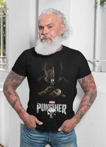 MĘSKA KOSZULKA FILMOWA PUNISHER MARVEL DLA FANA 9