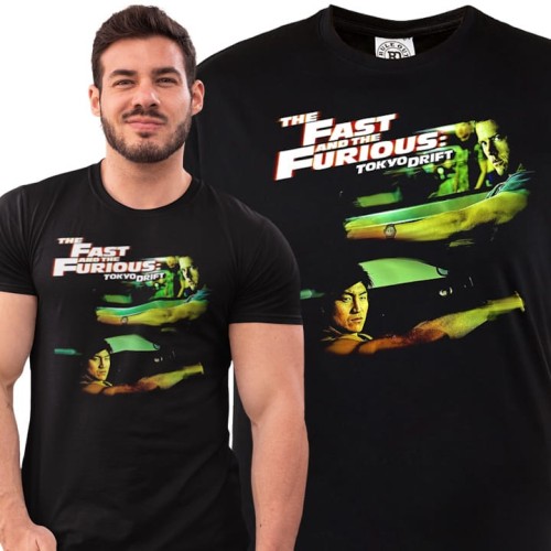 MĘSKA KOSZULKA FILMOWA FAST & FURIOUS SZYBCY I WŚCIEKLI TOKYO DRIFT 1