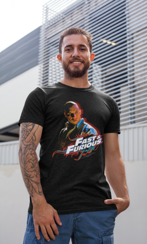 MĘSKA KOSZULKA FILMOWA FAST & FURIOUS SZYBCY I WŚCIEKLI DOMINIC TORETTO 8