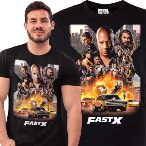 MĘSKA KOSZULKA FILMOWA SZYBCY I WŚCIEKLI FAST X KULTOWY FILM 1