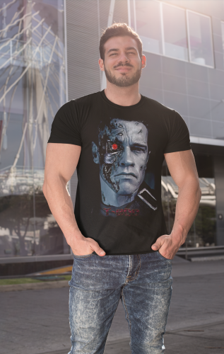 MĘSKA KOSZULKA FILMOWA TERMINATOR NIEZNISZCZALNY CYBORG 9