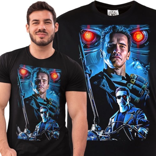 MĘSKA KOSZULKA FILMOWA TERMINATOR NIEZNISZCZALNY CYBORG T-800 1