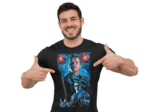 MĘSKA KOSZULKA FILMOWA TERMINATOR NIEZNISZCZALNY CYBORG T-800 4