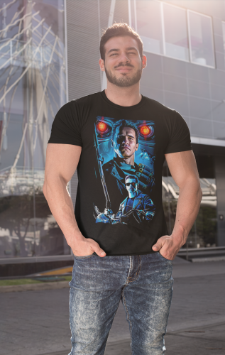 MĘSKA KOSZULKA FILMOWA TERMINATOR NIEZNISZCZALNY CYBORG T-800 9