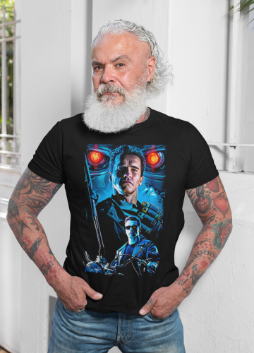 MĘSKA KOSZULKA FILMOWA TERMINATOR NIEZNISZCZALNY CYBORG T-800 10