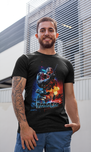 MĘSKA KOSZULKA FILMOWA ROBOCOP CYBORG SCIENCE FICTION 5