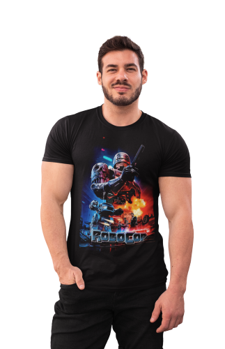 MĘSKA KOSZULKA FILMOWA ROBOCOP CYBORG SCIENCE FICTION 4