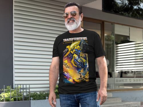 MĘSKA KOSZULKA FILMOWA TRANSFORMERS PRZEBUDZENIE BESTII BUMBLEBEE 7