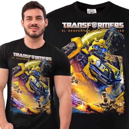 MĘSKA KOSZULKA FILMOWA TRANSFORMERS PRZEBUDZENIE BESTII BUMBLEBEE 1