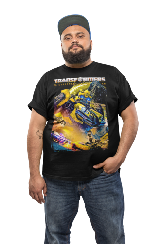 MĘSKA KOSZULKA FILMOWA TRANSFORMERS PRZEBUDZENIE BESTII BUMBLEBEE 4