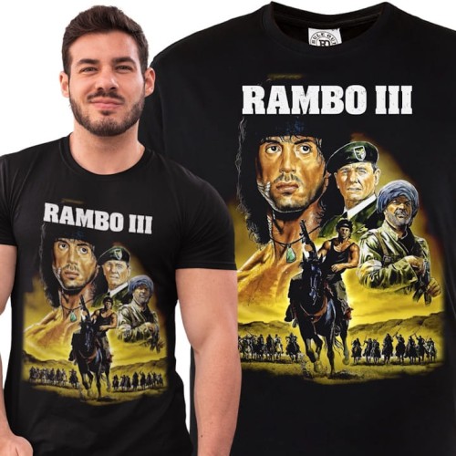 MĘSKA KOSZULKA FILMOWA RAMBO III LEGENDARNY FILM 1