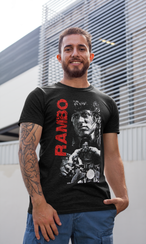 MĘSKA KOSZULKA FILMOWA JOHN RAMBO LEGENDARNY FILM 5