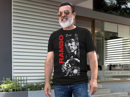 MĘSKA KOSZULKA FILMOWA JOHN RAMBO LEGENDARNY FILM 7