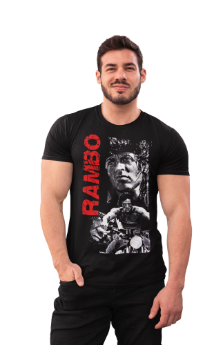 MĘSKA KOSZULKA FILMOWA JOHN RAMBO LEGENDARNY FILM 3