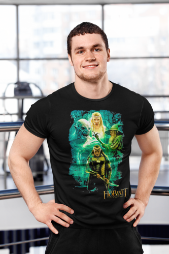 MĘSKA KOSZULKA DLA FANA KULTOWA SERIA FILM HOBBIT POSTACIE 6