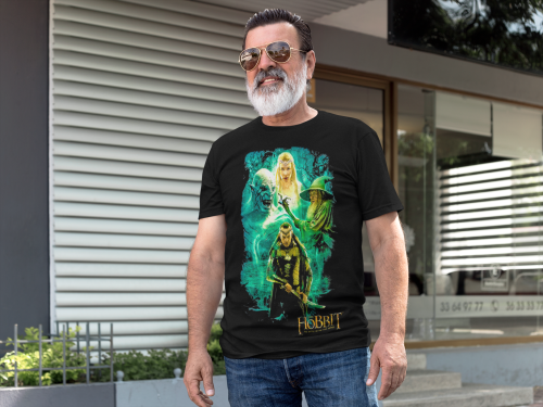 MĘSKA KOSZULKA DLA FANA KULTOWA SERIA FILM HOBBIT POSTACIE 7