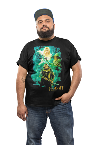 MĘSKA KOSZULKA DLA FANA KULTOWA SERIA FILM HOBBIT POSTACIE 4