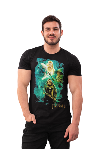 MĘSKA KOSZULKA DLA FANA KULTOWA SERIA FILM HOBBIT POSTACIE 3