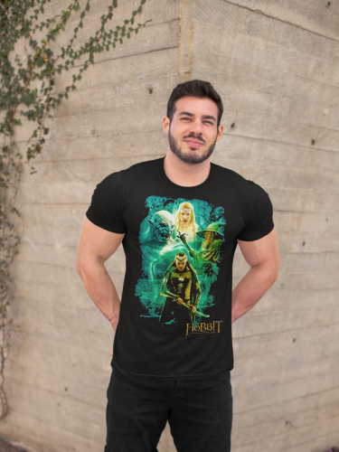 MĘSKA KOSZULKA DLA FANA KULTOWA SERIA FILM HOBBIT POSTACIE 9