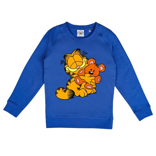 DZIECIĘCA BLUZA BAJKOWA Z ZABAWNYM NADRUKIEM KOMIKS GARFIELD RUDY KOT  1