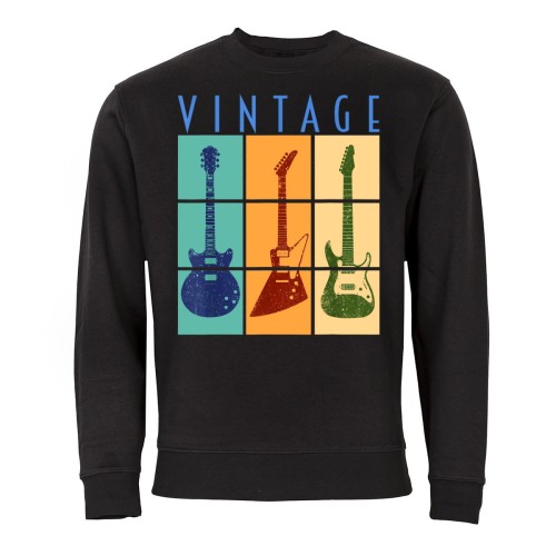 MĘSKA BLUZA DLA MUZYKA GITARY VINTAGE 