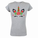 KOSZULKA ŚWIĄTECZNA DAMSKA SANTA JEDNOROŻEC 2