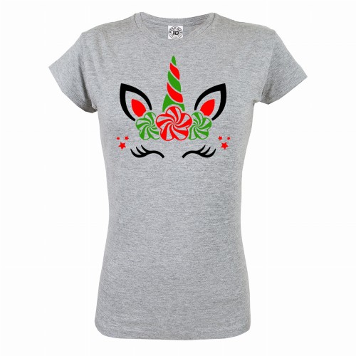KOSZULKA ŚWIĄTECZNA DAMSKA SANTA JEDNOROŻEC 2 
