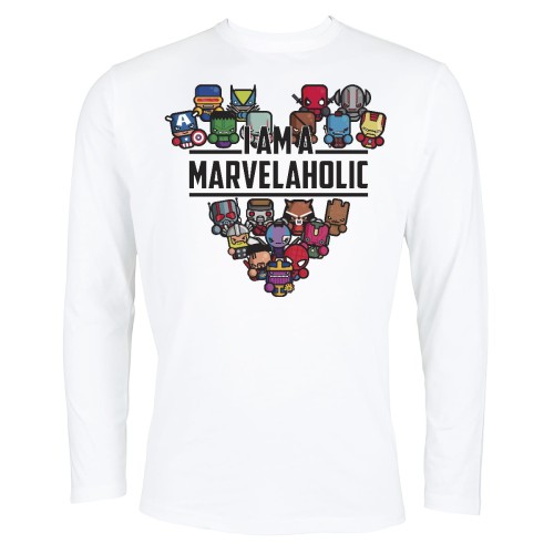 MARVEL KOSZULKA MĘSKA Z DŁUGIM RĘKAWEM I AM MARVELOHOLIC 2