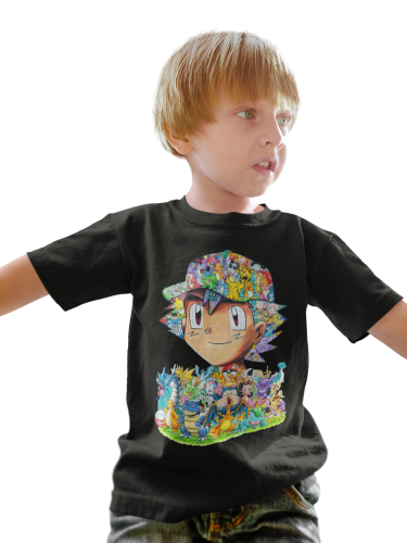 DZIECIĘCA KOSZULKA NA PREZENT POKEMONY ASH DLA FANA ANIME 6