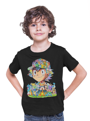 DZIECIĘCA KOSZULKA NA PREZENT POKEMONY ASH DLA FANA ANIME 4