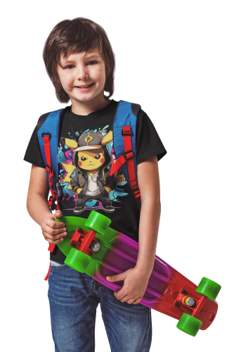 DZIECIĘCA KOSZULKA NA PREZENT POKEMONY PIKACHU W DRESIE DLA FANA ANIME 6