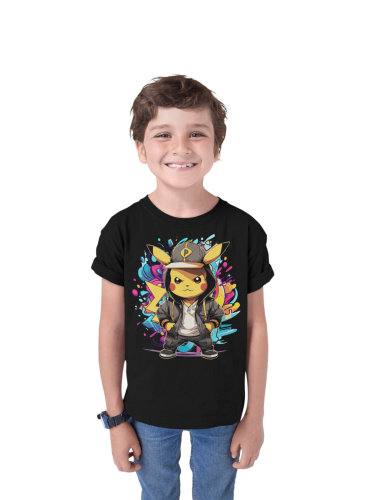 DZIECIĘCA KOSZULKA NA PREZENT POKEMONY PIKACHU W DRESIE DLA FANA ANIME 3