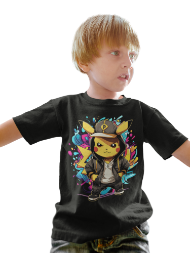 DZIECIĘCA KOSZULKA NA PREZENT POKEMONY PIKACHU W DRESIE DLA FANA ANIME 4