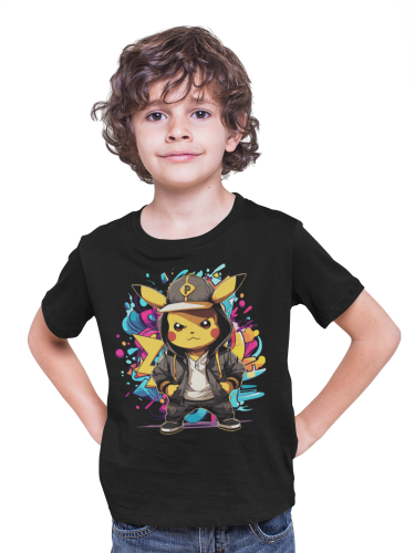 DZIECIĘCA KOSZULKA NA PREZENT POKEMONY PIKACHU W DRESIE DLA FANA ANIME 5
